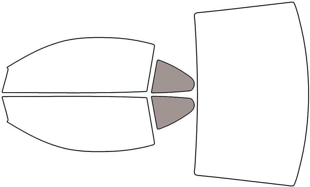 Rvinyl Window Tint Kit Compatible with Ford Mustang 1994-1998 (Coupe) - Back Precut Kit - 50%