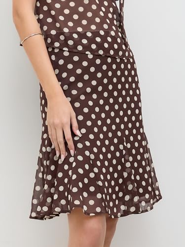 CIDER Skirt for Women Polka Dot Mesh Low Waist Bowknot Mermaid Knee Length Skirt Daily Casual Skirts2