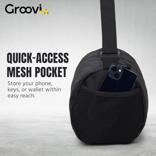 Image of Groovix Gym Bag for Women & Men, 17L Duffle Bag for Gym, Yoga, Cricket & Sports, Duffle Bags for Men, Gym Duffle Bags, Travel Bag, Branded Gym Bag