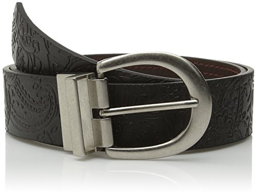 Relic by Fossil Women's Embossed Reversible Belt, Black/Brown, Small