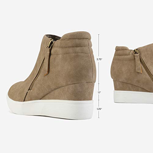 DREAM PAIRS Women’s Platform Wedge Sneakers Ankle Booties4