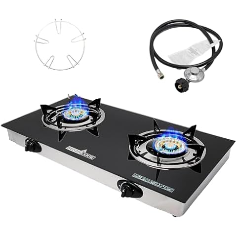 RegiisCook Double Burner Gas Stove Cover