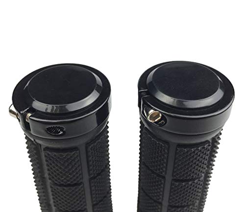 PLATT Bike Handlebar Grips Rubber Comfortable Bicycle Handle Grip for MTB/BMX with Plastic End Caps，Black by PLATT - Used condition - Image 4