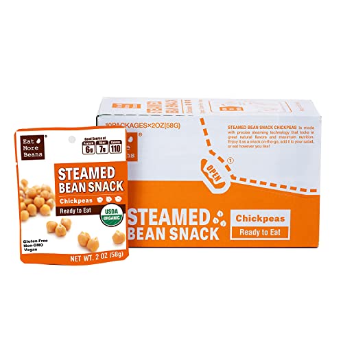 Image of Steamed Bean Snack Series - STEAMED CHICKPEAS (Organic Chickpeas, Water, Sea Salt, Organic Rice Vinegar) - Box of 10