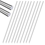 YOXMULK 10pcs 2MM X 300MM 304 Stainless Steel Round Rods,Metal Solid Shaft Rods (10, 2MM X 300)
