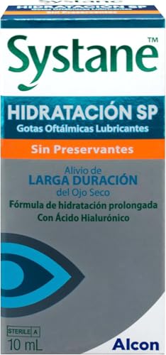 Systane Hidratación SP Gotas Oculares Sin Conservantes para Ojo Seco, con Ácido Hialurónico, Hidratación Superior, Compatibles con Lentes de Contacto, 10 ml