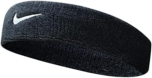 Nike Swoosh Headband (Black/White, Osfm)