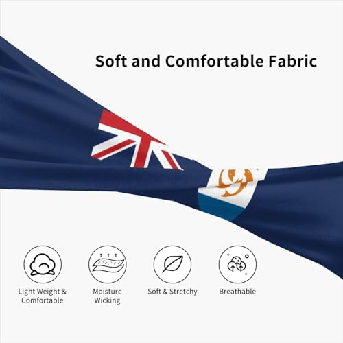 Image of Cute Flag Headbands Women Men Flag Sweatband Sports Headband for Running, Cycling, Yoga Gym, Working Out