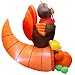 Joiedomi 5 Foot Thanksgiving Inflatable Turkey on Cornucopia; LED Light Up Blow Up Turkey for Autumn Thanksgiving Decorations and Fall Family Party Favor Supply Décor.