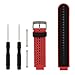 Replacement Smart Wrist Watch Accessory Band Strap for Garmin Forerunner 230/ 235/ 620/ 630/ 735XT, One Size (Red/ Black)