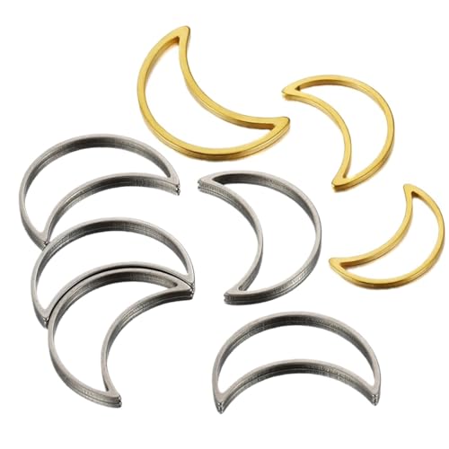 Biseles de resina en forma de luna para diseñar aretes de joyería artesanal y colgantes