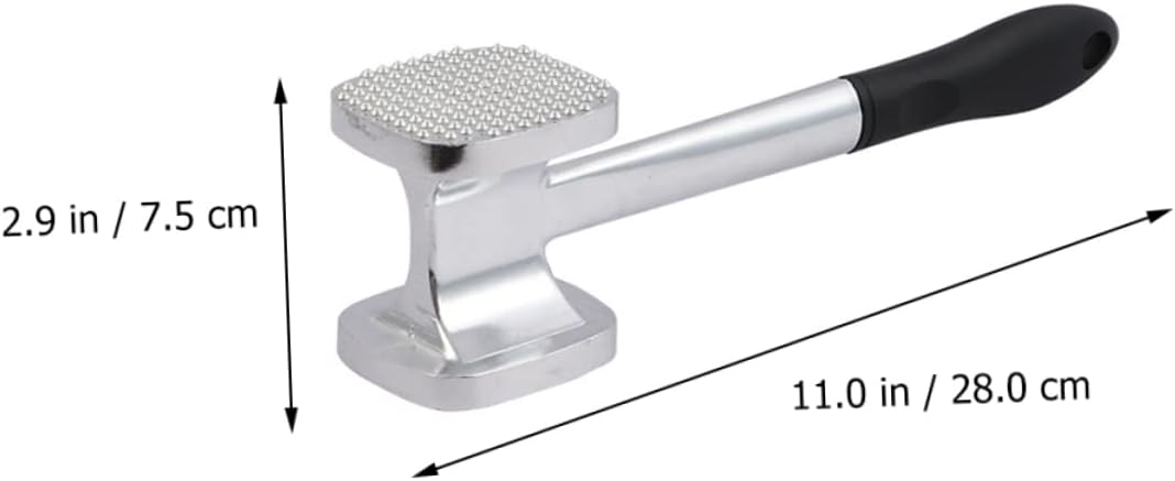 Double-Sided Aluminum Meat Hammer Tenderizer for Steak Beef and Poultry Practical Kitchen Tool for Home Cooks for Tenderizing and Flattening Meat
