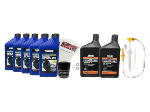 Cyclemax F150-F200 10W30 Marine Oil Change Kit with Gear Pump Kit fits 2013-2024 Yamaha VF150 Outboard Engine