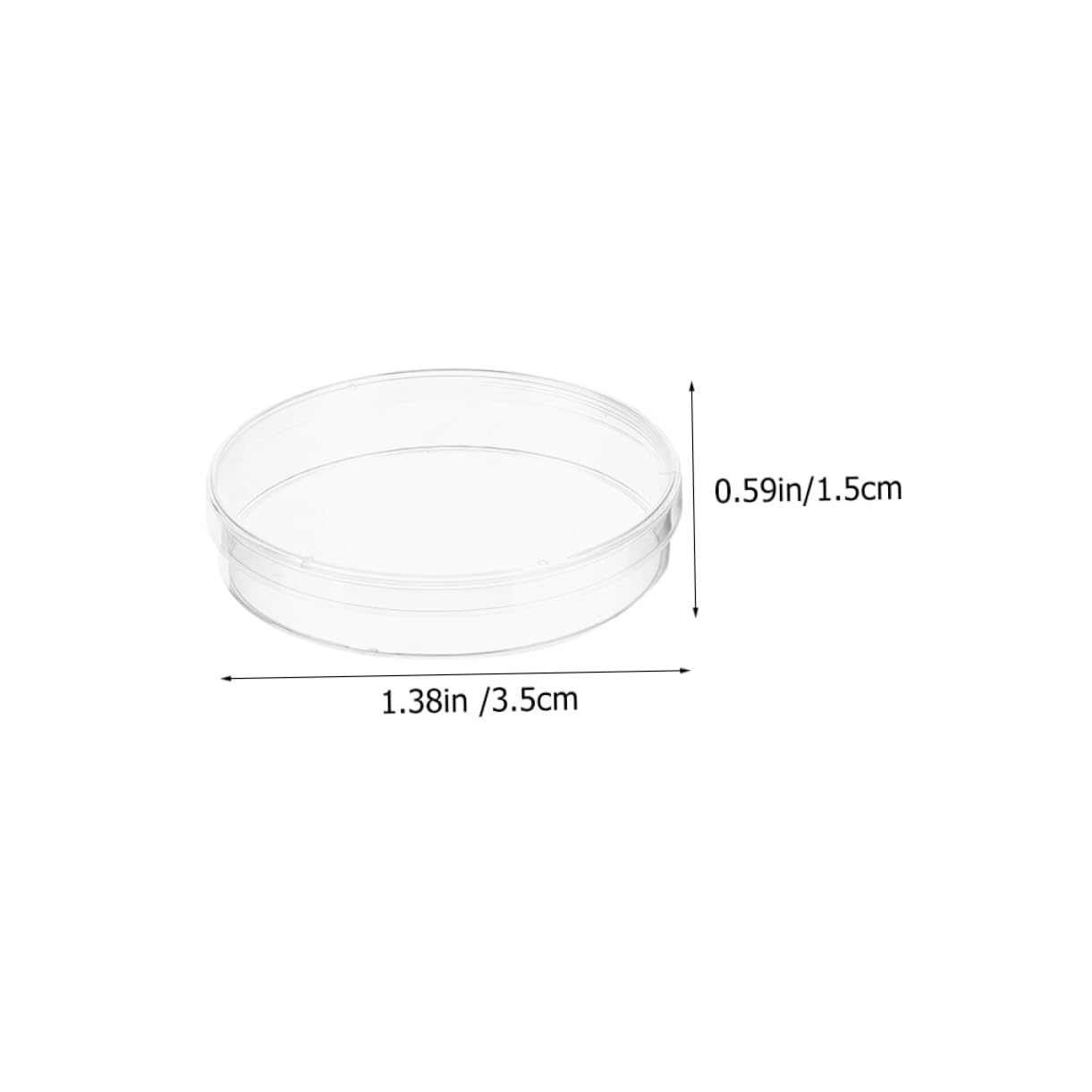MUSISALY Lab Tissue Culture Dish 10pcs Plastic Petri Dishes Cell Culture Plate Reaction Plate Science Laboratory Supplies