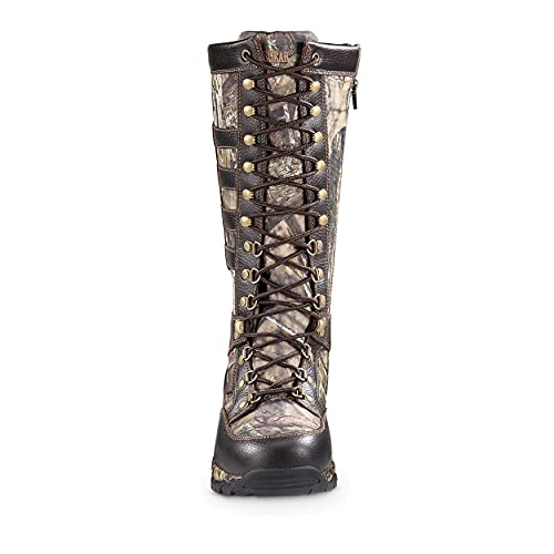 Guide Gear Snake Boots For Men, Rubber Hunting Boots Waterproof & Snake Proof, Brown/Mossy Oak Break-Up Country, 11D (Medium) #TOP3