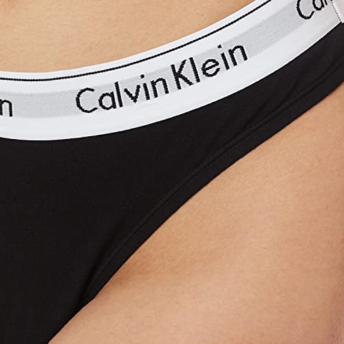 Calcinhas fio dental modern cotton, Calvin Klein, Feminino, Preto, M
