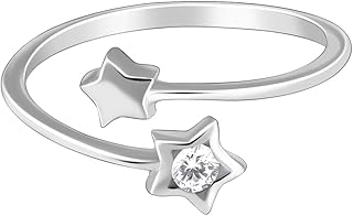 GIVA 925 Silver Superstar Ring,Adjustable|Gifts For Girlfriend,Rakhi Rakshabandhan Gift For Sister Bhabhi,Gifts For Women&amp;...