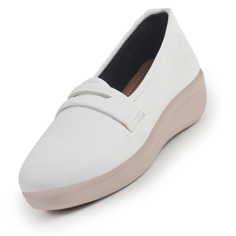 FAUSTO Women’s Textured Slip On Casual Shoes Flatform Heel Height Enhancer|All Day Comfort Shoes FAUSTO Women’s Textured Slip On Casual Shoes Flatform Heel Height Enhancer|All Day Comfort Shoes