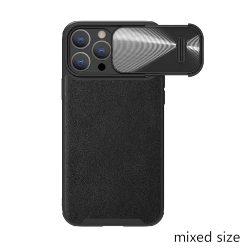 Étui de protection pour smartphone iPhone 14 anti-rayures avec cache objectif coulissant