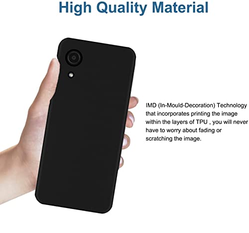 Image of HELLO ZONE Exclusive Matte Finish Soft Back Case Cover for Samsung Galaxy A03 Core - Black