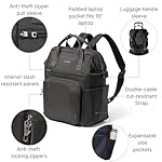 Baggallini Securtex Anti-Theft Windsor Backpack for Travel, Work & College, RFID & Locking Zipper, Up to 16" Laptop - Image 3