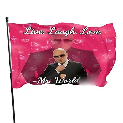Wujiuo Live Laugh Love Funny Flag Meme Garden Flags Banner Single-Sided Printing 3×5ft For Home College Room Decoration