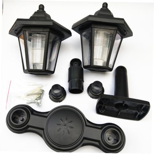 Lampe murale solaire double tête étanche design pour éclairage de jardin et terrasse chic - 7