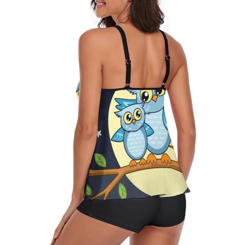 Robe de plage tankini chouette femme anti-complexe avec shorty