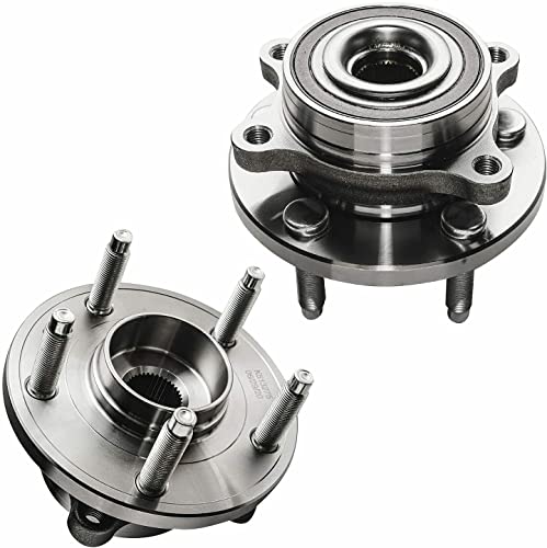Image of Detroit Axle - REAR Brake Kit for 09-19 Ford Flex 10-19 Taurus 11-12 Edge Lincoln MKX 09-12 MKS, Disc Brake Rotors Ceramic Brakes Pads Replacement Wheel Bearing Hubs Lug Nuts: 12.99 inch in