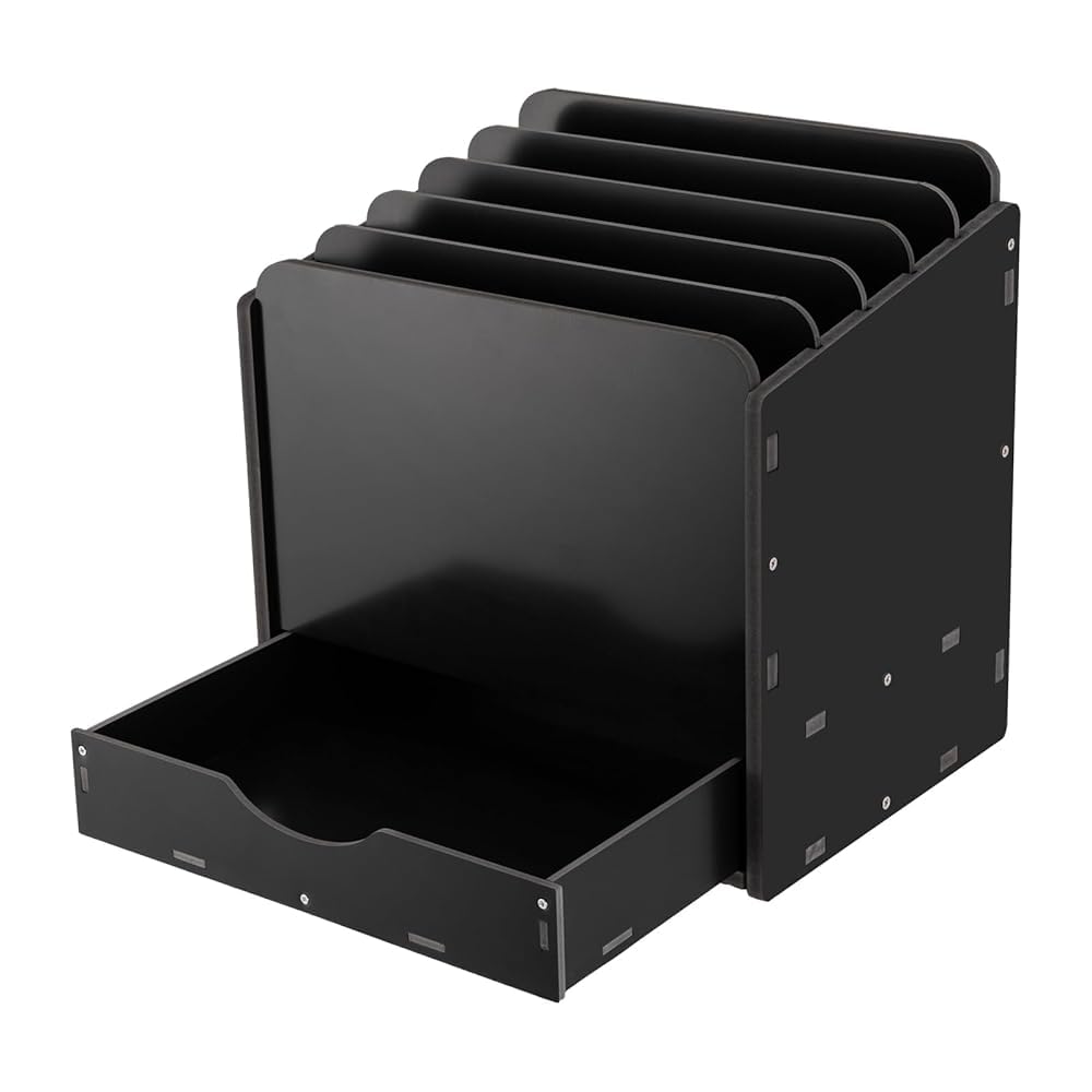 Desktop File Holder for Office & Home, Multi-Slot Document Organizer Rack