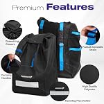 Fosmon Sac de voyage pour siège auto rembourré pour avion, sac de voiture imperméable avec des paillettes réglables, sac à grande porte de poids s'adapte aux porteurs de bébé, booster & Sièges standard