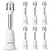DiCUNO E26 10CM/4.5IN Socket Extender Adapter, E26 to E26 Adjustable Extension, Flexible Medium Light Bulb Socket Converter, 180 Degree Bendable (6-Pack)