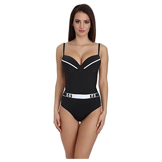 Merry Style Costume Intero Donna Modellante Push-up F28 (Motivo-327, EU Coppa 80B / 40 = IT (Coppa 3B / 46))