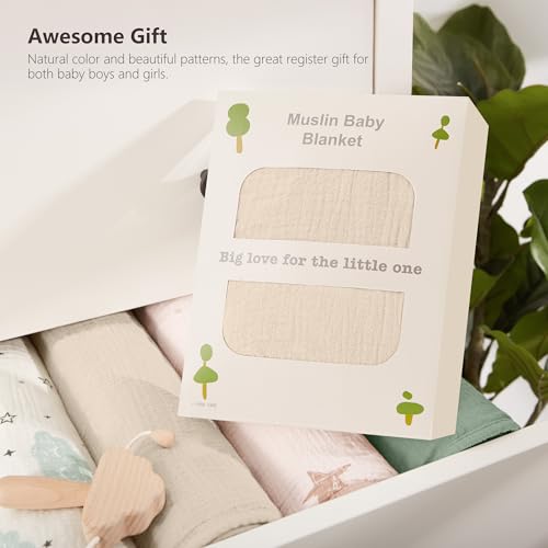 Image of Susurration Baby Blanket for Unisex Boys Girls, Soft Nursery Minky Blanket with Muslin Cotton Front and Dotted Fleece Back, Receiving Blanket for Baby Newborn Infant, 30x40inch (Cream)