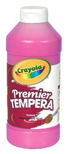 Crayola Fluorescent Paint 16-Ounce Plastic Squeeze Bottle, Shocking Pink