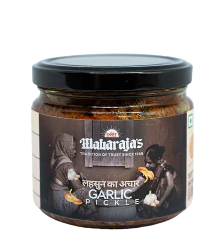 Image of Shree Maharaja's Garlic Pickle | Handcrafted Lasun ka achar original recipe & Traditional Taste Made In Mustard Oil | Taste of Banaras (300 grams)