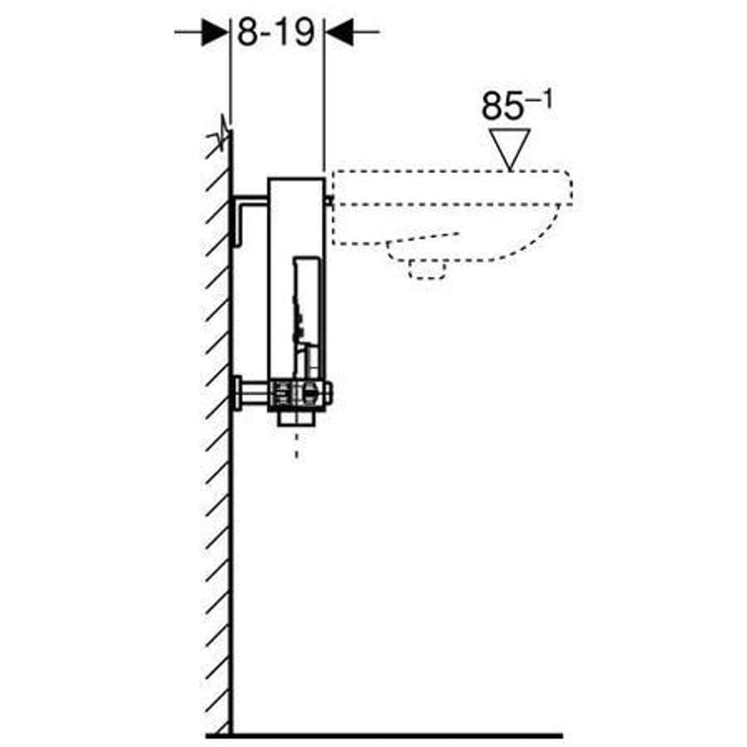 Geberit 457430001 Kombifix Montageelement für Waschtisch, ELB, Nr. 457.430.00.1