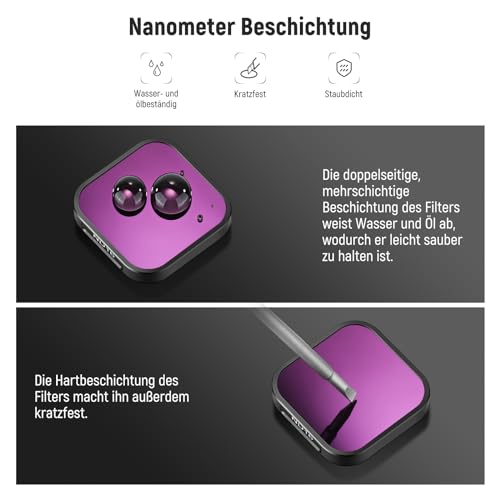 NEEWER ND CPL Filter Set kompatibel mit GoPro Hero 13 12 11 10 9, 4er Pack – Ansicht 5