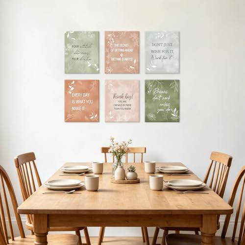 Image of CHDITB Motivational Quotes Framed Canvas Wall Art,Uplifting Office Decor | Boho Botanical Art Prints,Inspirational Positive Sayings Posters,Aesthetic Artwork For Office Bedroom Classroom Decor 12 inchx16 inch