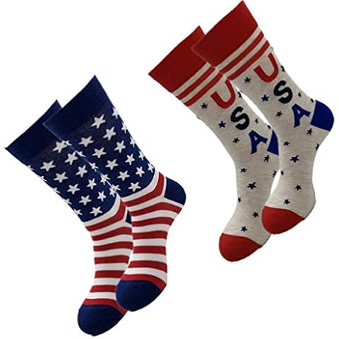 ABOOFAN Knee High American Flag Socks Cover