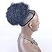 Afro Puff Drawstring Ponytail High Puff Kinky Curly Afro Ponytail African American for Woman Bun Extension Updo Ponytail Hair Piece with Two Clips（1B#color）