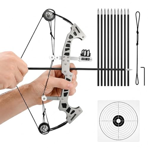 MIHMY Mini Compound Bow Set with Arrows and Accessories