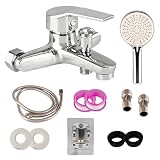 douche baignoire hammam Mitigeur monocommande classique pour un contrôle précis : grâce à son design classique à levier unique, ce robinet de baignoire combine marche/arrêt et contrôle de la température. L'eau s'écoule en soulevant et en la tournant pour mélanger avec précision le chaud et le froid. Que ce soit pour les enfants ou la douche chaude, l'utilisation intuitive rend le contrôle de la température toujours facile et confortable.