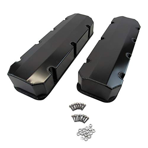 Fabricated Tall Alum Valve Cover Short Bolts W/O Holes Black Andized For Bbc 454 #TOP30