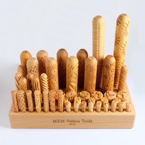 MKM Pottery Tools TC-01 Tool Holder for Pottery and Ceramic Rollers and Stamps