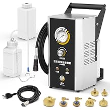 AST609 Automatic Brake Bleeder Kit,110V Automotive Brake Fluid Oil Exchanger Machine,Pulse Brake Bleeder Vacuum Pump kit with 7 Master Cylinder Adapter,Standard & Fast Mode,One-Person Operation