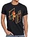 style3 Retro Samus Herren T-Shirt Classic Gamer NES 8-Bit, Größe:L, Farbe:Schwarz