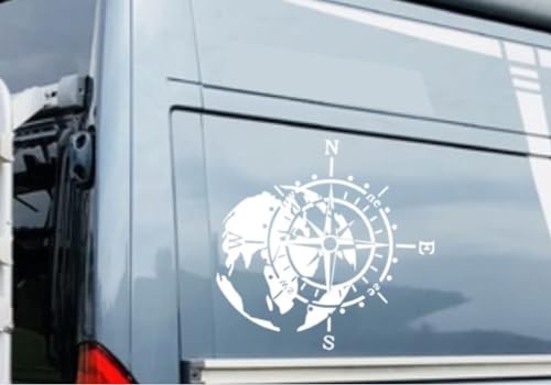 Autocollant boussole silhouette 60 cm résistant aux UV pour carrosserie auto