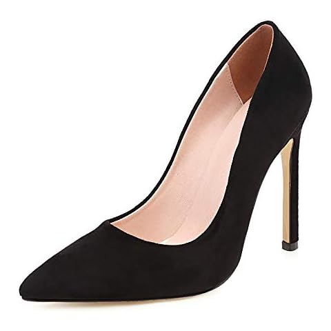 EveKitty Women Fashion Pointed Toe Pumps Shoes Stiletto Heel Court Shoes Slip on Dress Shoes Black Size 47Asian Cover