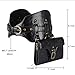 Waist Bag Belt Purse Fanny Pack Crossbody Motorcycle Hiking Phone Holder Wallet Vintage Leather Casual Fashion Daypack Gothic Festival Costume Hip Pouch for Women Men (Waist)